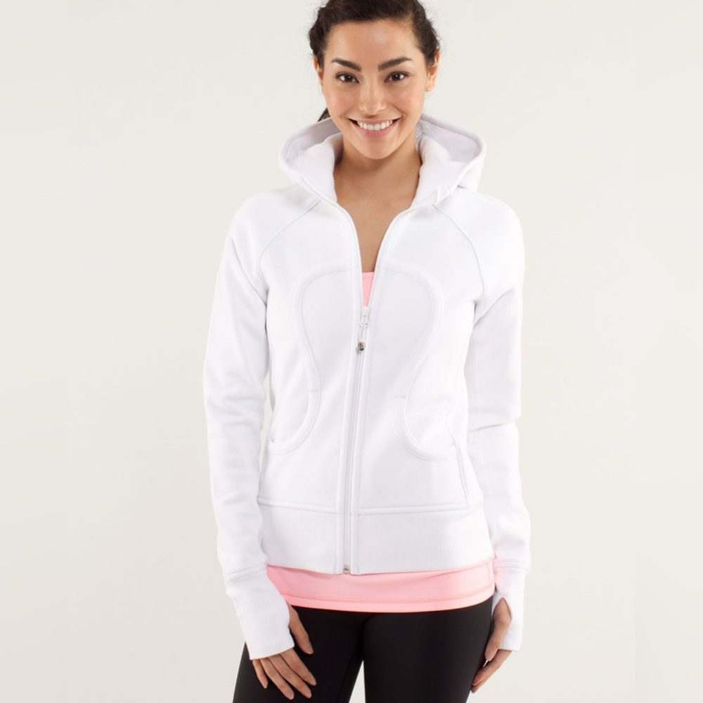 Lululemon White Scuba Hoodie